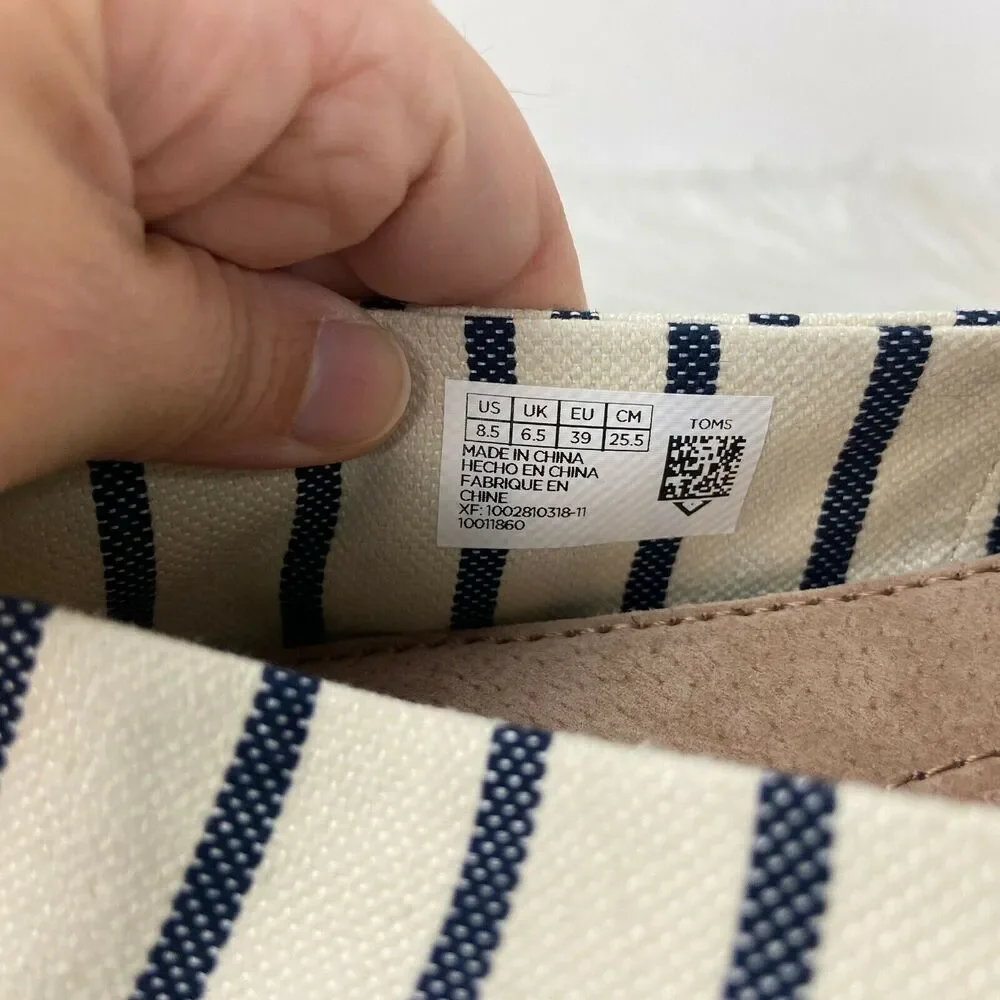 Spring Navy and White Striped Flats These could be considered Black and White! - Picture 7 of 9